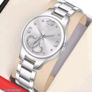 BOLUN Silver Round Dial Metal Silver Belt Girls Watch