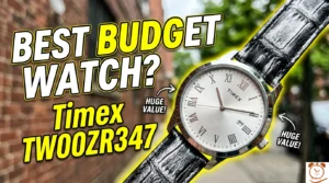 Timex TW00ZR347 men's analog watch featuring a classic silver dial