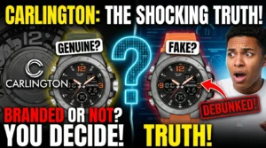 Fake vs real Carlington check displaying original warranty card and customer support number